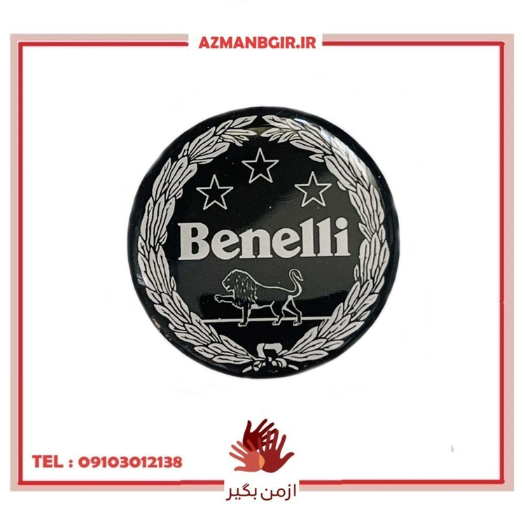 آرم و برچسب روی بدنه موتور سیکلت وارون مدل M-10-BNLI-BLK مناسب برای بنلی