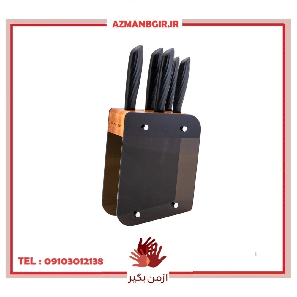 سرویس چاقو آشپزخانه 6 پارچه امسان مدل Kumsal