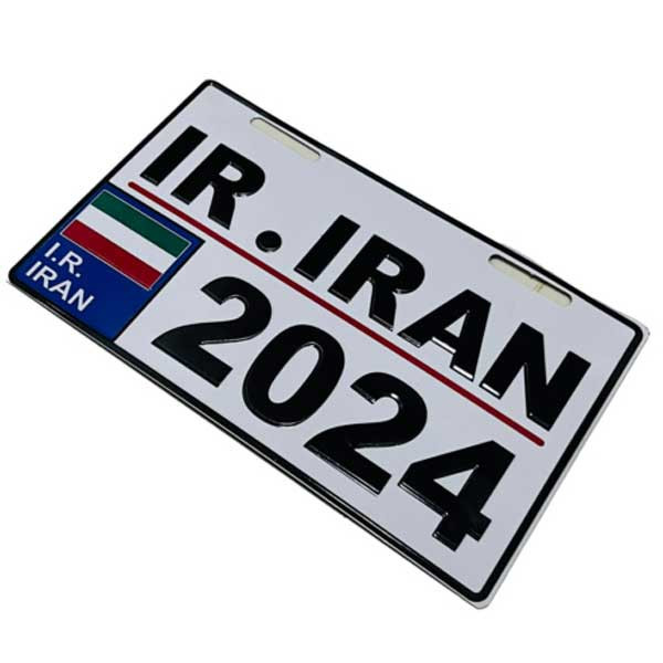 پلاک موتور سیکلت وارون مدل ایران کد A-93-IR24-WH