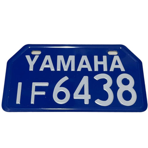 پلاک تزئینی موتور سیکلت وارون مدل A-64-YMHA-BLU