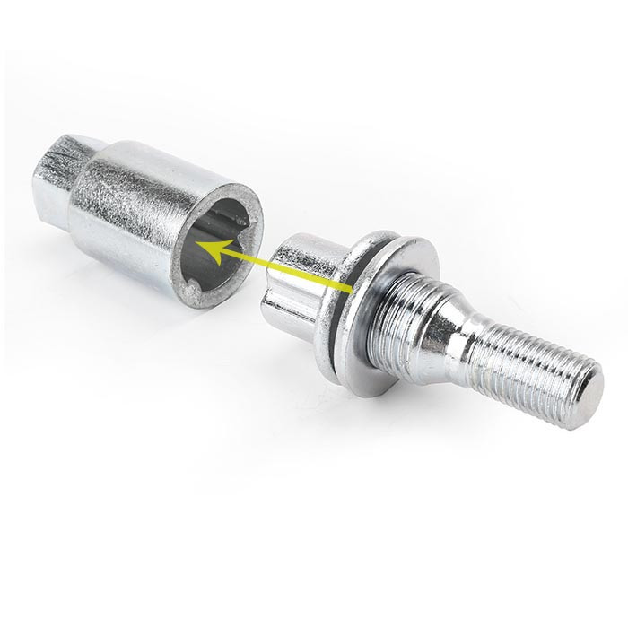 پیچ چرخ و رینگ ضد سرقت خودرو چیکال مدل M-58 مناسب برای دنا مجموعه 6 عددی