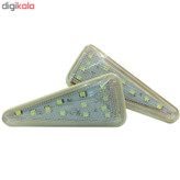 چراغ راهنما گلگیر خودرو وارون مدل P-655-WH-SMD مناسب برای پراید بسته 2 عددی