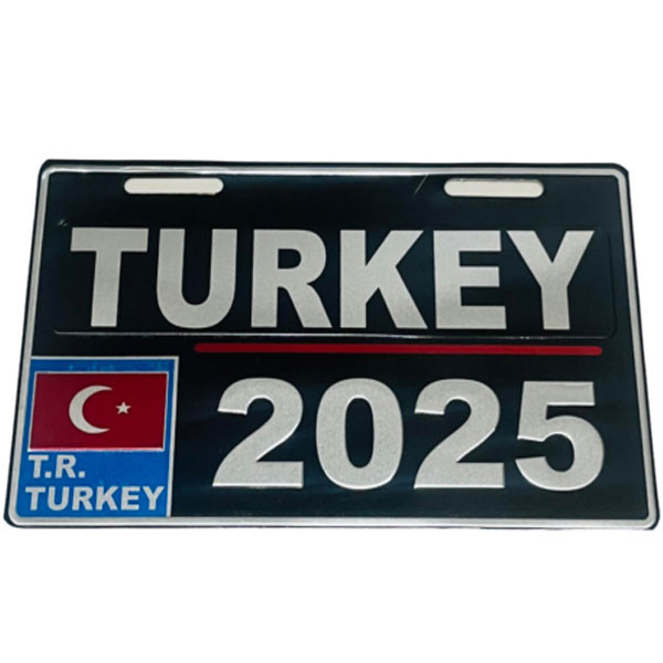 پلاک تزیینی موتور سیکلت وارون مدل ترکیه کد W-41-BLK