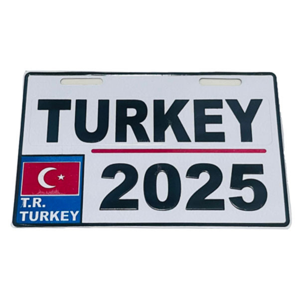 پلاک تزیینی موتور سیکلت وارون مدل W-41-TURKEY-WH