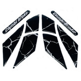 برچسب گلگیر جلو موتور سیکلت وارون مدل W-11-BLK-WH مناسب برای هوندا کلیک