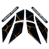 برچسب گلگیر جلو موتور سیکلت وارون مدل W-11-BLK-ORG مناسب برای هوندا کلیک بسته 8 عددی