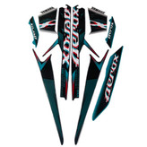 ست برچسب بدنه و رکاب موتور سیکلت وارون مدل B-9-FIROZ مناسب برای یاماها آیروکس بسته 9 عددی