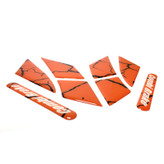 ست برچسب گلگیر جلو موتور سیکلت وارون مدل W-11-ORG-BLK مناسب برای هوندا کلیک بسته 8 عددی