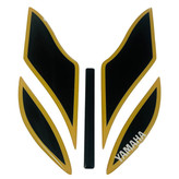 پد برچسب گلگیر جلو موتور سیکلت وارون مدل A-34-BLK-GLD مناسب برای یاماها آیروکس بسته 5 عددی