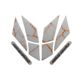 ست برچسب گلگیر جلو موتور سیکلت وارون مدل W-11-WH-ORG مناسب برای هوندا کلیک بسته 8 عددی