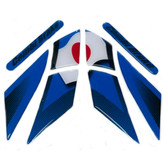 برچسب گلگیر جلو موتور سیکلت وارون مدل W-11-JPN-BLU مناسب برای هوندا کلیک بسته 8 عددی