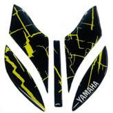 پد برچسب گلگیر جلو موتور سیکلت وارون مدل A-34-BLK-YLW مناسب برای یاماها آیروکس بسته 5 عددی