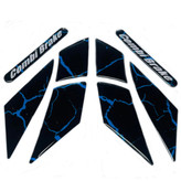 برچسب گلگیر جلو موتور سیکلت وارون مدل W-11-BLK-BLU مناسب برای هوندا کلیک بسته 8 عددی