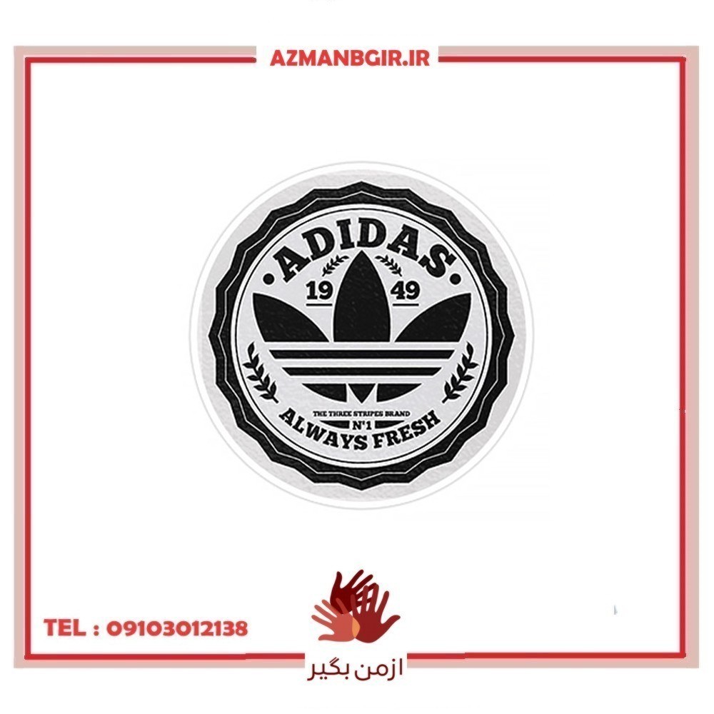 آرم و برچسب بدنه موتور سیکلت وارون مدل M-37-ADDAS-BLK