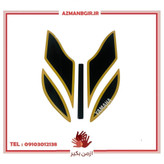 پد برچسب گلگیر جلو موتور سیکلت وارون مدل A-34-BLK-GLD مناسب برای یاماها آیروکس بسته 5 عددی