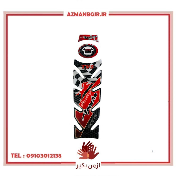 پد برچسب ژله ای باک موتور سیکلت وارون مدل RD-RACING مناسب برای آپاچی