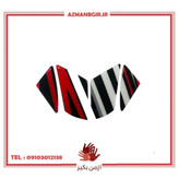 پد برچسب گلگیر جلو موتور سیکلت وارون مدل L-56-RD-WH-BLK مناسب برای تی وی اس ویگو