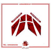 برچسب گلگیر جلو موتور سیکلت وارون مدل W-11-RD-BLK مناسب برای هوندا کلیک بسته 8 عددی