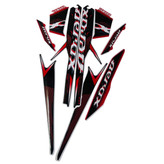 برچسب بدنه و رکاب موتور سیکلت وارون مدل B-16-2024RD مناسب برای یاماها آیروکس بسته 9 عددی