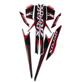 برچسب بدنه و رکاب موتور سیکلت وارون مدل B-16-2024RD مناسب برای یاماها آیروکس بسته 9 عددی