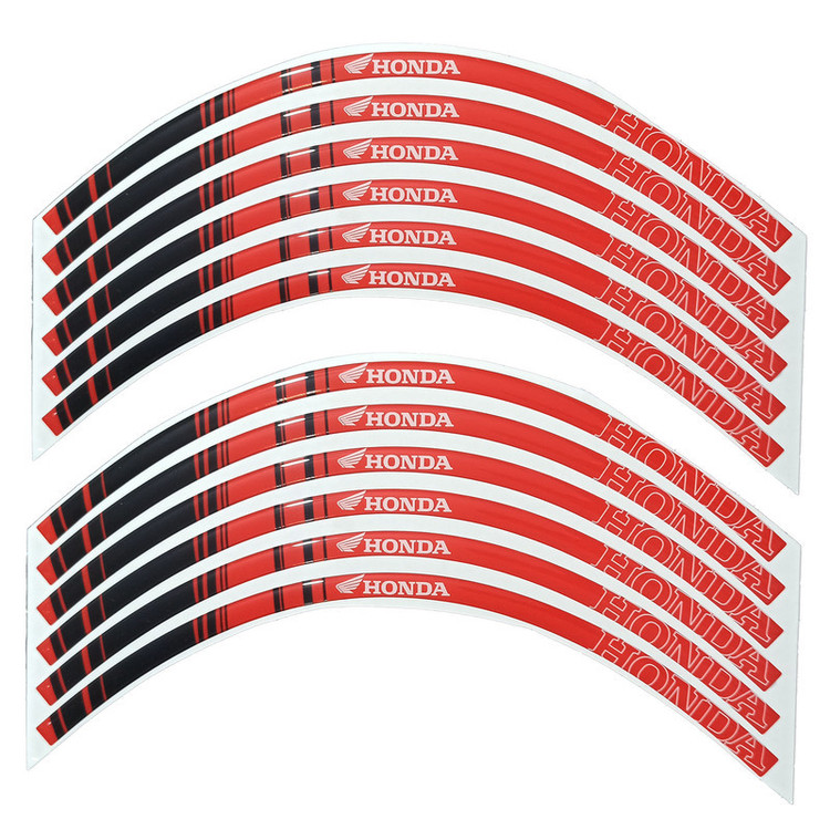 پد برچسب دور رینگ موتور سیکلت وارون مدل W-40-RD مناسب برای هوندا کلیک بسته 12 عددی