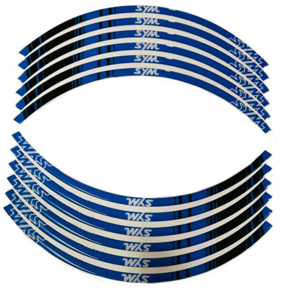 پد برچسب دور رینگ موتور سیکلت وارون مدل W-15-BLU مناسب برای اس وای ام SYM بسته 12 عددی