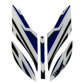 پد برچسب گلگیر جلو موتور سیکلت وارون مدل A-34-BLK-BLU-WH مناسب برای یاماها آیروکس بسته 5 عددی