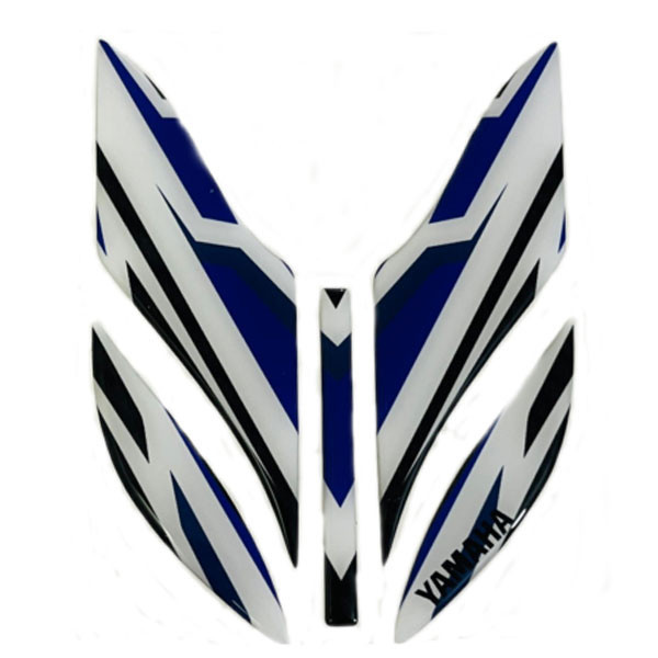 پد برچسب گلگیر جلو موتور سیکلت وارون مدل A-34-BLK-BLU-WH مناسب برای یاماها آیروکس بسته 5 عددی