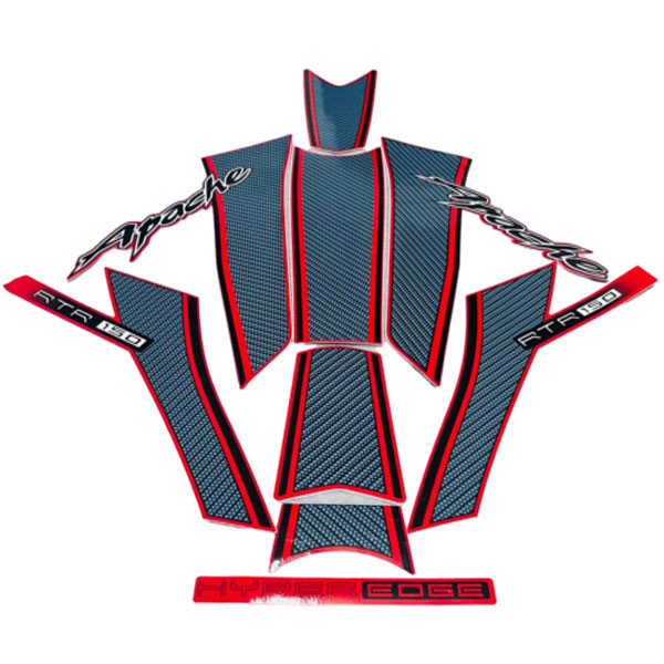 برچسب بدنه و باک موتور سیکلت وارون مدل W-8-RD مناسب برای آپاچی 150 بسته 13 عددی