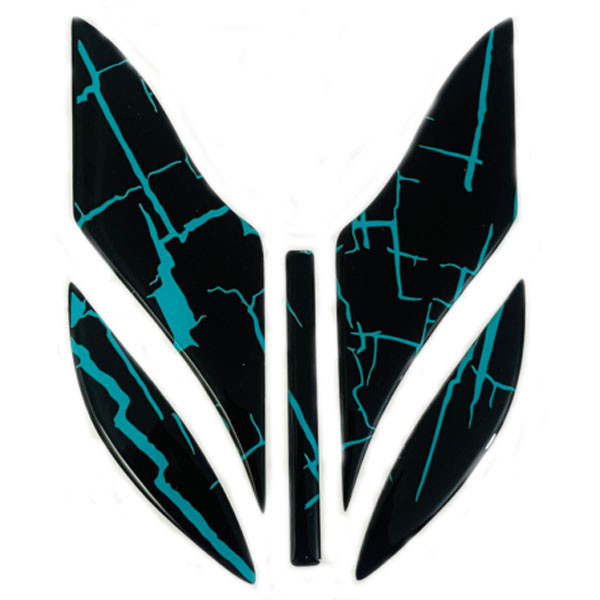 پد برچسب گلگیر جلو موتور سیکلت وارون مدل A-34-ّFIROZE2 مناسب برای یاماها آیروکس بسته 5 عددی