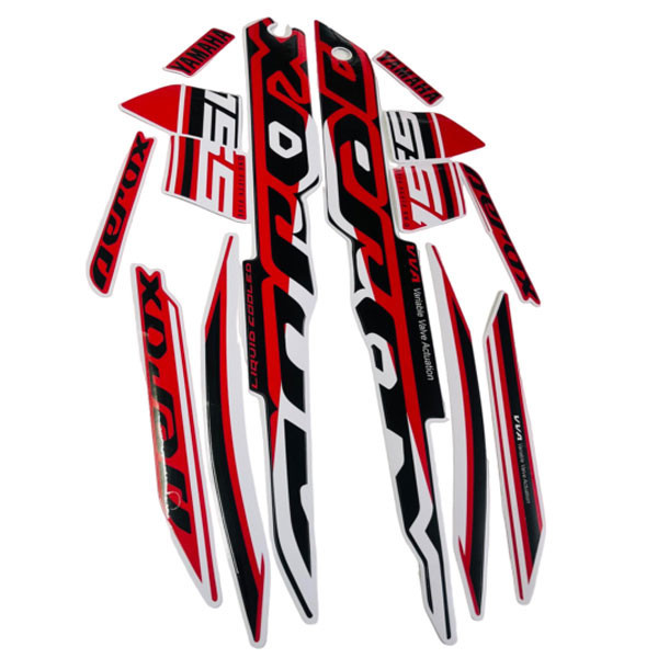 ست برچسب بدنه و رکاب موتور سیکلت وارون مدل B-8-2023RD مناسب برای یاماها آیروکس بسته 14 عددی