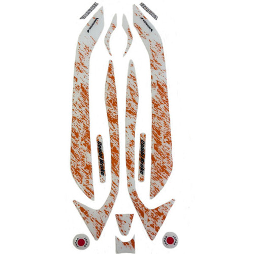 پد برچسب دستگیره عقب و بدنه موتور سیکلت وارون مدل ORG-WH مناسب برای هوندا کلیک 150