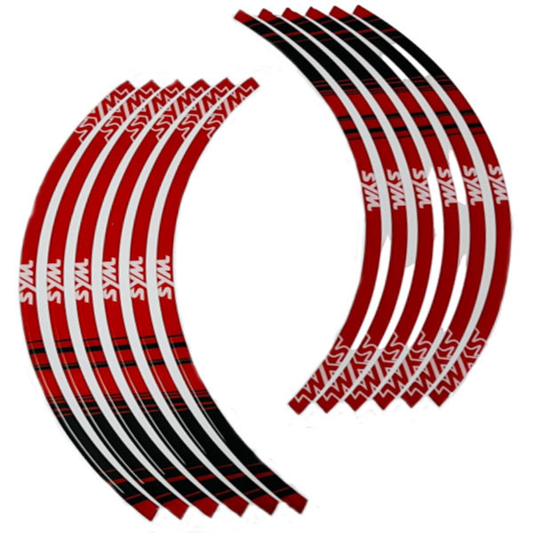 پد برچسب دور رینگ موتور سیکلت وارون مدل W-15-RD مناسب برای اس وای ام SYM بسته 12 عددی
