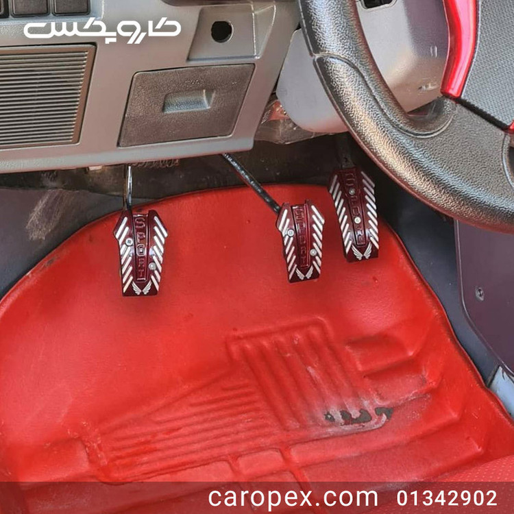 روکش پدال کلاچ ترمز و گاز خودرو چیکال مدل P-628-YAZDI-SIL مجموعه 3 عددی