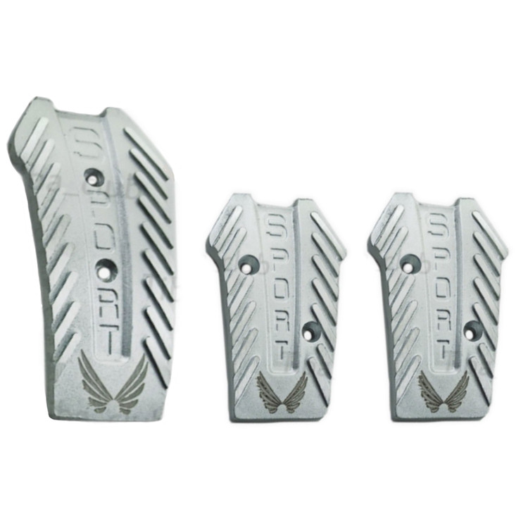 روکش پدال کلاچ ترمز و گاز خودرو چیکال مدل P-628-YAZDI-SIL مجموعه 3 عددی