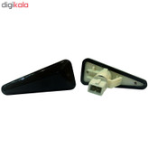 چراغ راهنما گلگیر خودرو وارون مدل P-656-BLK-SMD مناسب برای پراید بسته 2 عددی