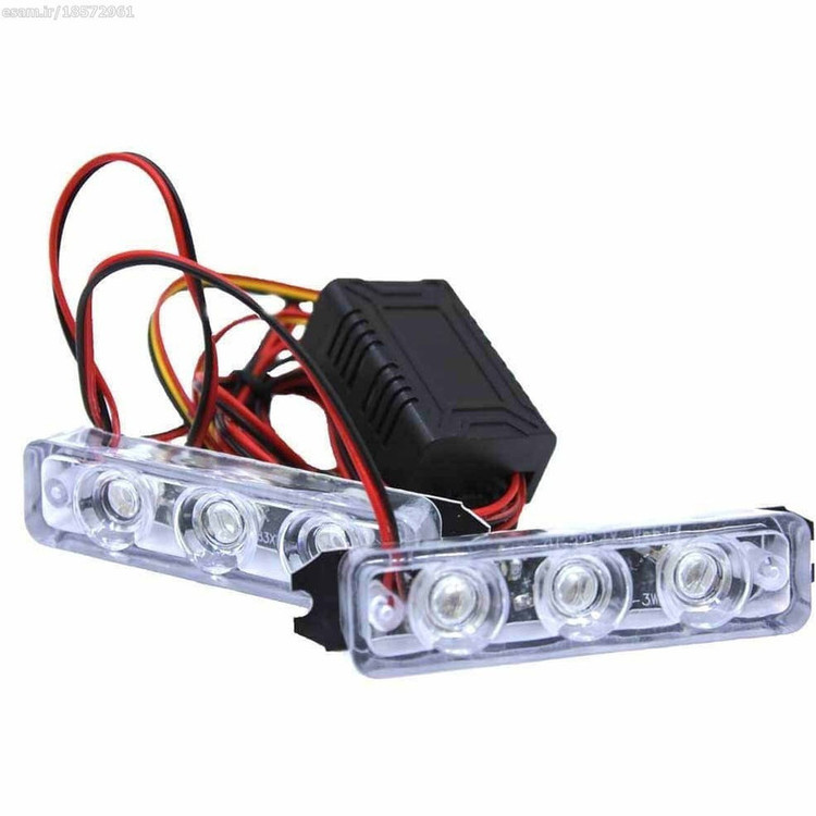 چراغ پلیسی خودرو وارون مدل 3 لنزه کد P-363 بسته 2 عددی