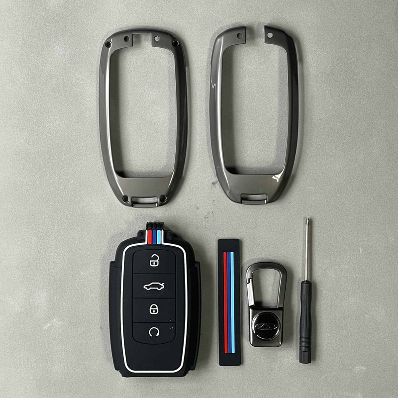 قاب ریموت و جاسوئیچی فلزی خودرو چیکال مدل P-895 مناسب برای تیگو 8 پرو