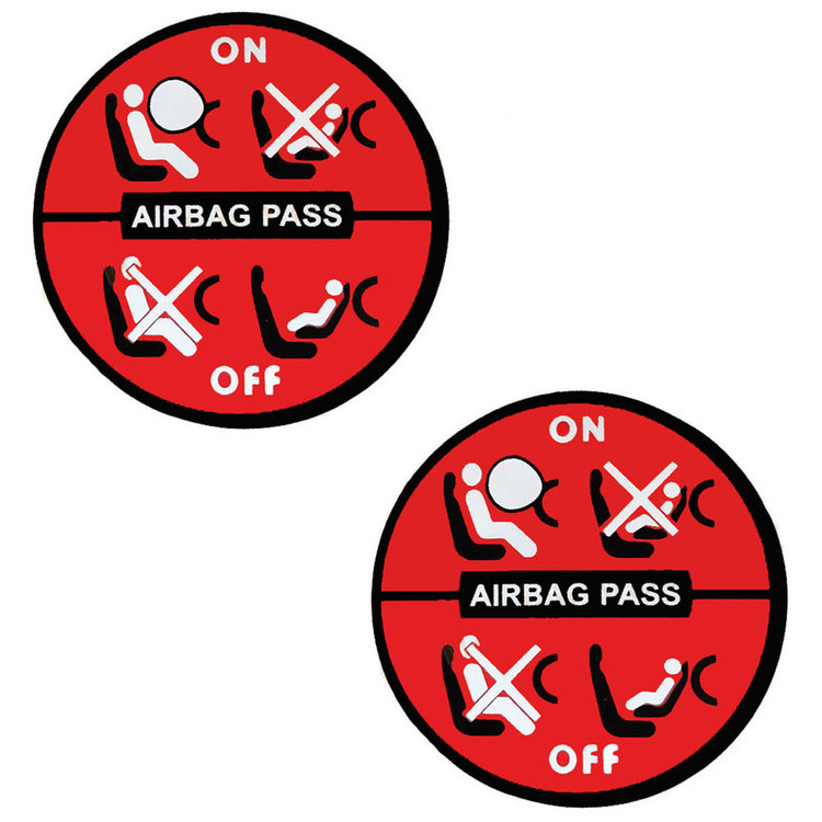 برچسب ایربگ کنار بغل داشبورد خودرو چیکال مدل P-943 بسته 2 عددی