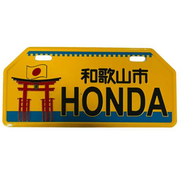 پلاک تزیینی موتور سیکلت وارون مدل A-107-HNDA-YLW