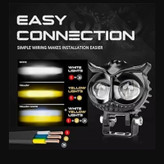 پروژکتور دو کنتاکت موتور سیکلت وارون مدل جغدی کد A-79