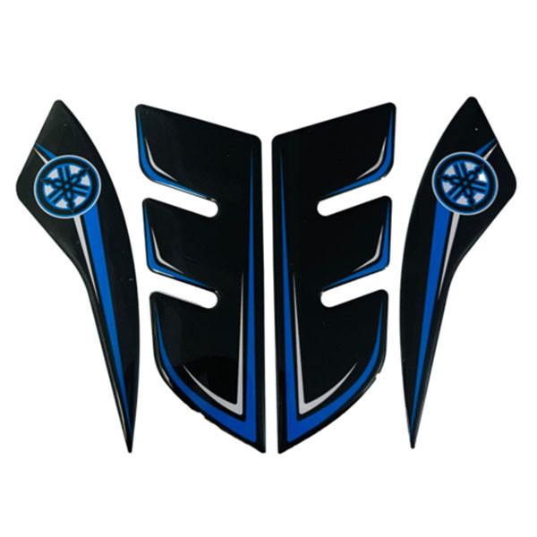 پد برچسب گلگیر جلو موتور سیکلت وارون مدل W-9-BLK-BLU مناسب برای یاماها آیروکس