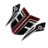 پد برچسب گلگیر جلو موتور سیکلت وارون مدل W-9-BLK-RD مناسب برای یاماها آیروکس بسته 4 عددی