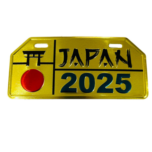 پلاک تزیینی موتور سیکلت وارون مدل A-106-JPN-GLD