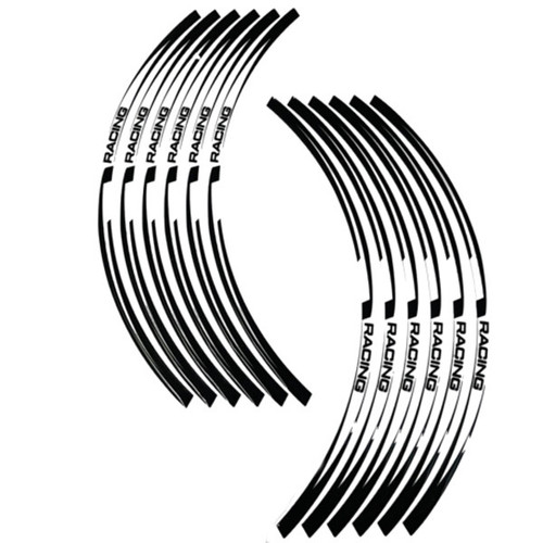 برچسب موتور سیکلت وارون مدل W-59-RACING-WH بسته 12 عددی