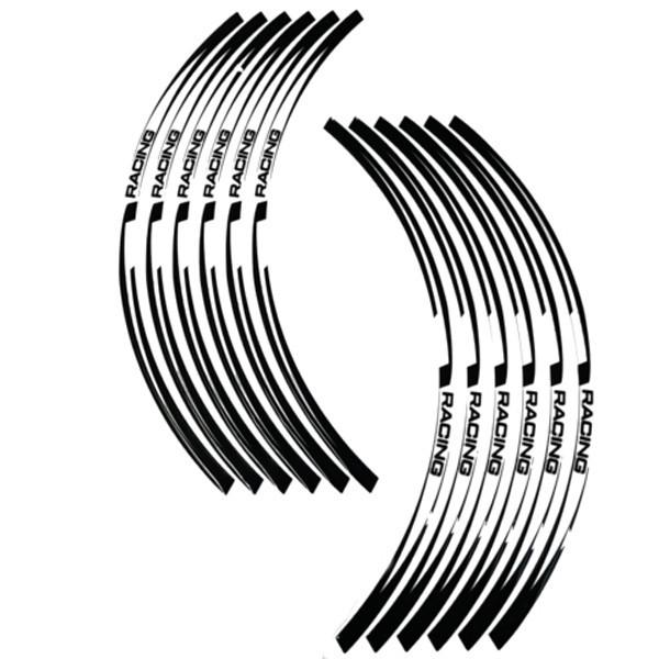 برچسب موتور سیکلت وارون مدل W-59-RACING-WH بسته 12 عددی