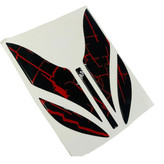 پد برچسب گلگیر جلو موتور سیکلت وارون مدل A-34-BLK-RD-RD مناسب برای یاماها آیروکس بسته 5 عددی