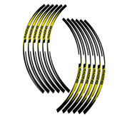 برچسب موتور سیکلت وارون مدل W-59-RACING-YLW بسته 12 عددی