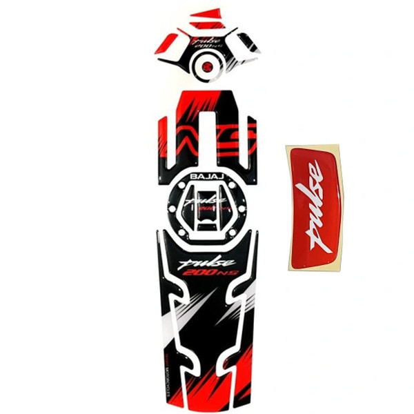 برچسب باک و گلگیر موتور سیکلت وارون مدل B-31-BLK-RD مناسب برای پالس ان اس 200 بسته 17 عددی