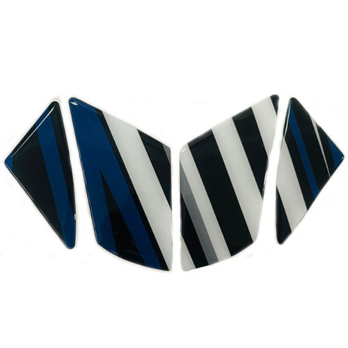 پد برچسب گلگیر جلو موتور سیکلت وارون مدل L-56-BLK-WH-BLU مناسب برای تی وی اس ویگو